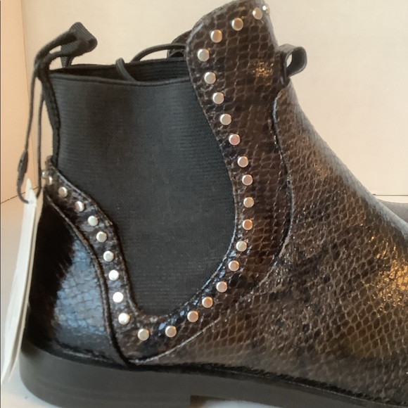 Zara Chelsea Ankle Boot Snakeskin Size 7.5 NEW - Picture 2 of 14